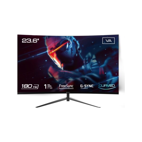 GameBooster GB-2418CF Gaming Curved Monitör     23.6" 1ms 180Hz  Siyah