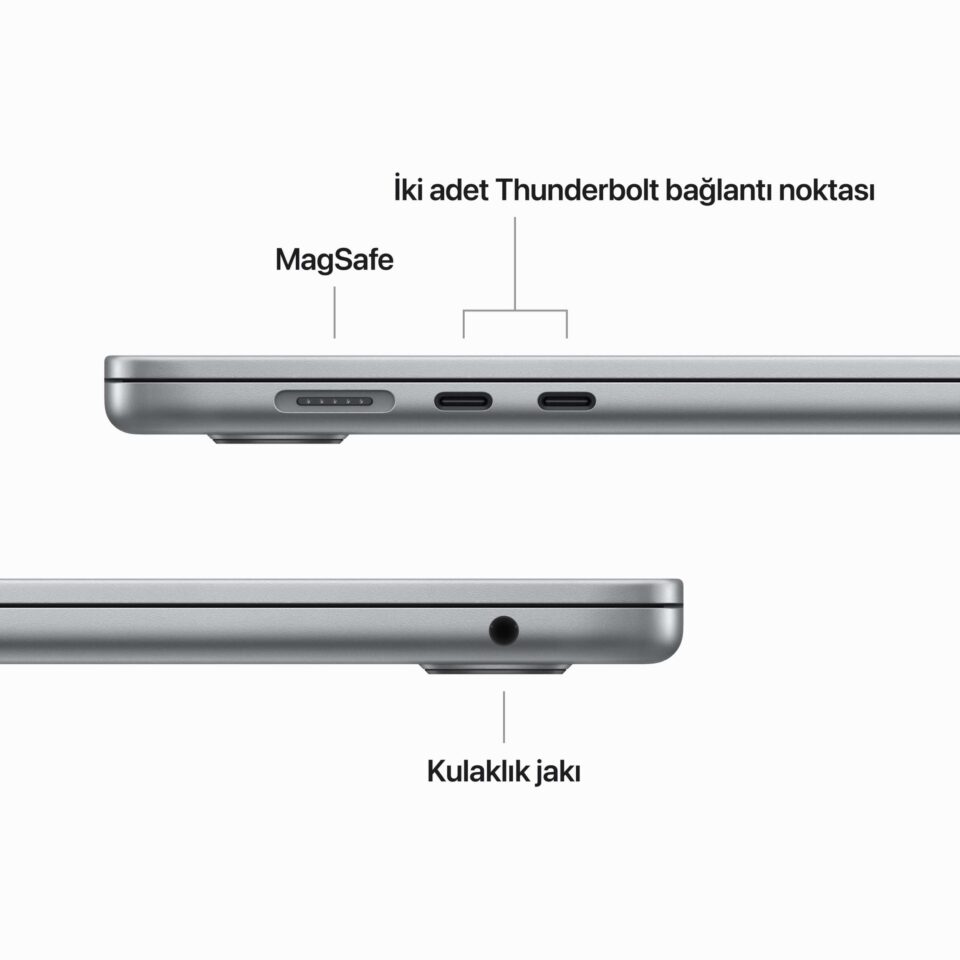 Apple Macbook Air M2 8GB Ram 256GB SSD  15" MacOs Uzay Grisi - Görsel 6