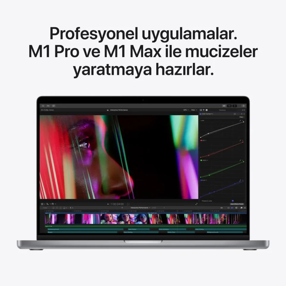 Apple Macbook Pro M1 Pro 16GB Ram 512GB SSD  14" MacOs Uzay Grisi - Görsel 5