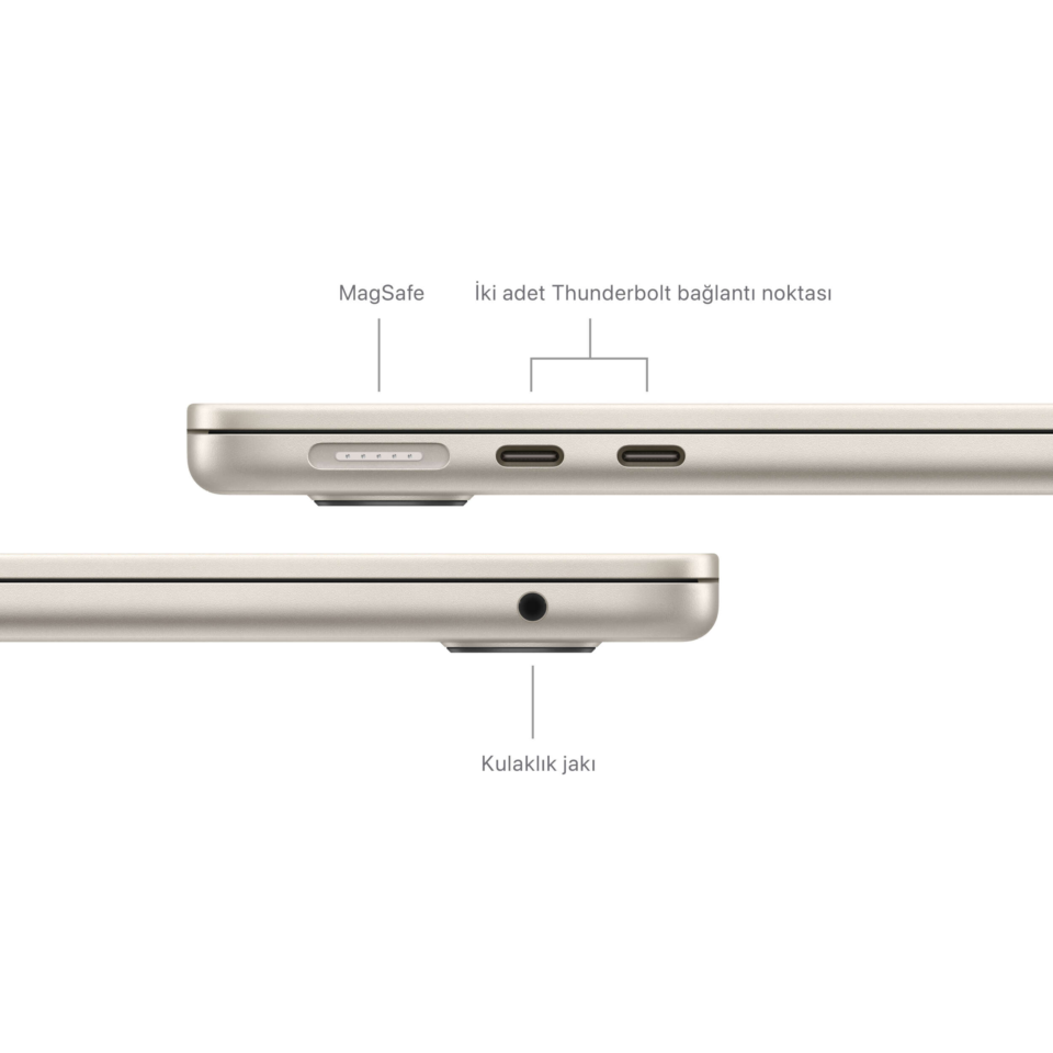 Apple Macbook Air M3 16GB Ram 512GB SSD  13.6" MacOs Starlight - Görsel 3