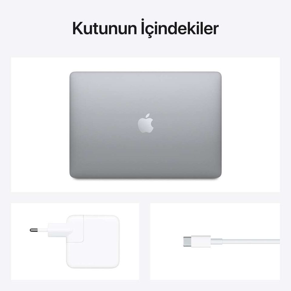 Apple Macbook Air M1 8GB Ram 256GB SSD  13.3" MacOs Uzay Grisi - Görsel 6