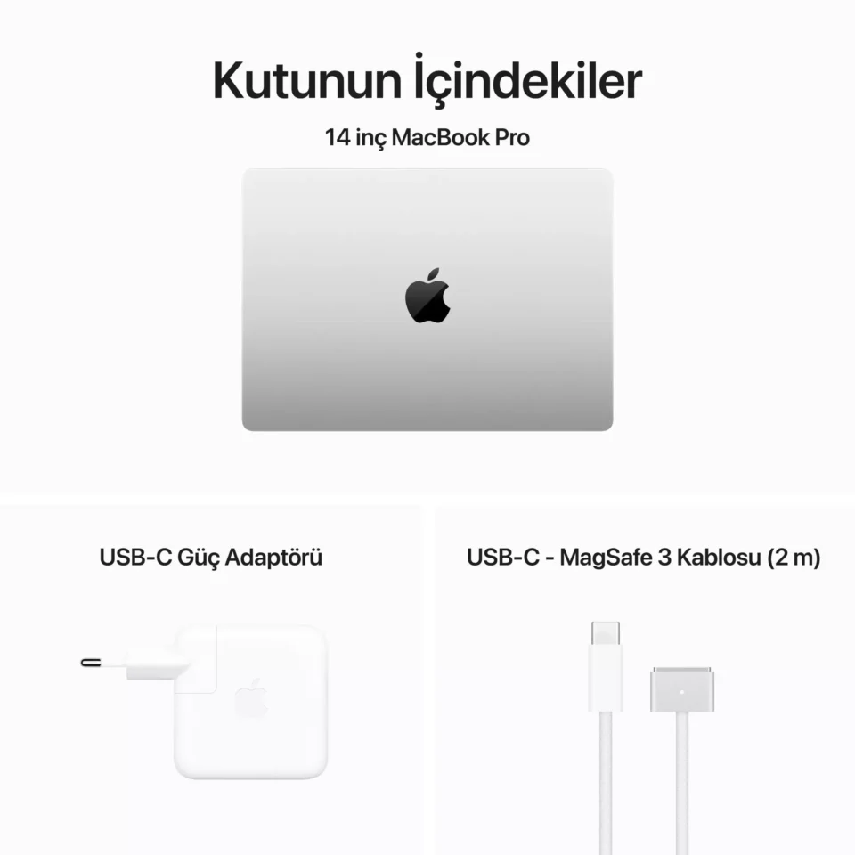 Apple Macbook Pro M3 8GB Ram 512GB SSD  14" MacOs Silver - Görsel 6