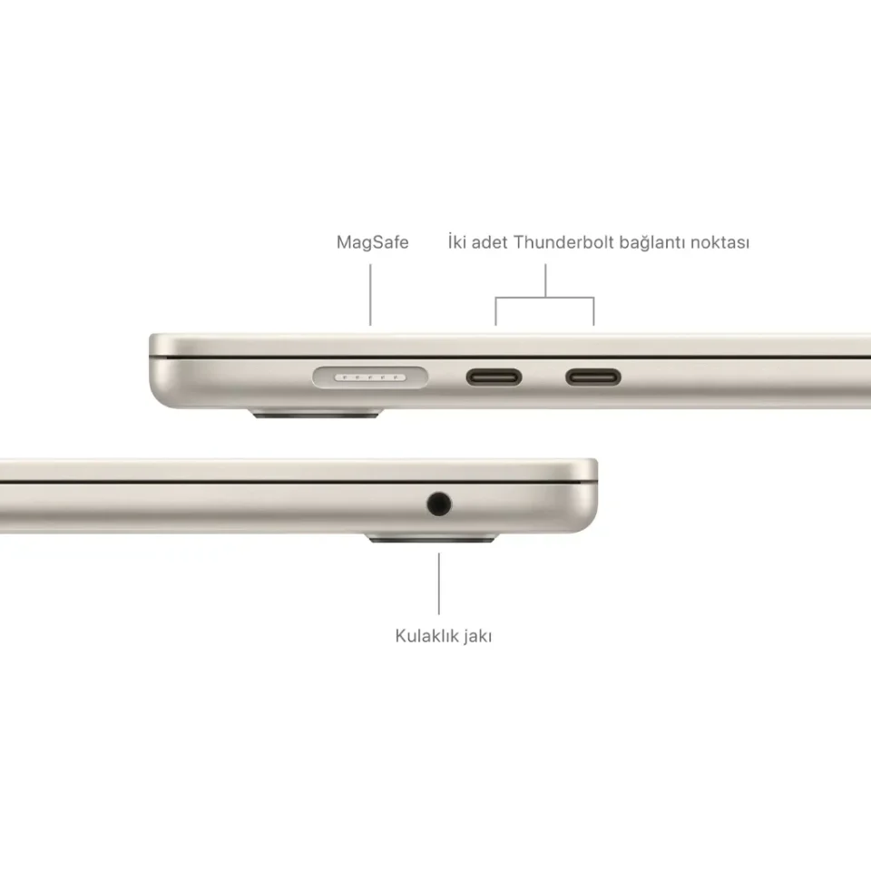 Apple Macbook Air M3 8GB Ram 512GB SSD  15" MacOs Starlight - Görsel 5