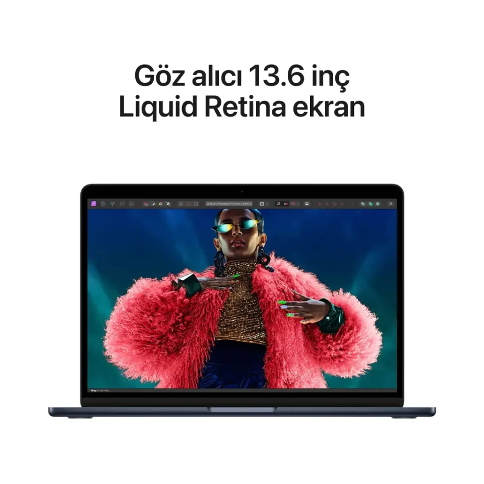 Apple MacBook Air 13.6 inc M3 8CPU 8GPU 16GB 256GB Gece Yarısı MC8K4TU/A      IOS - Görsel 4